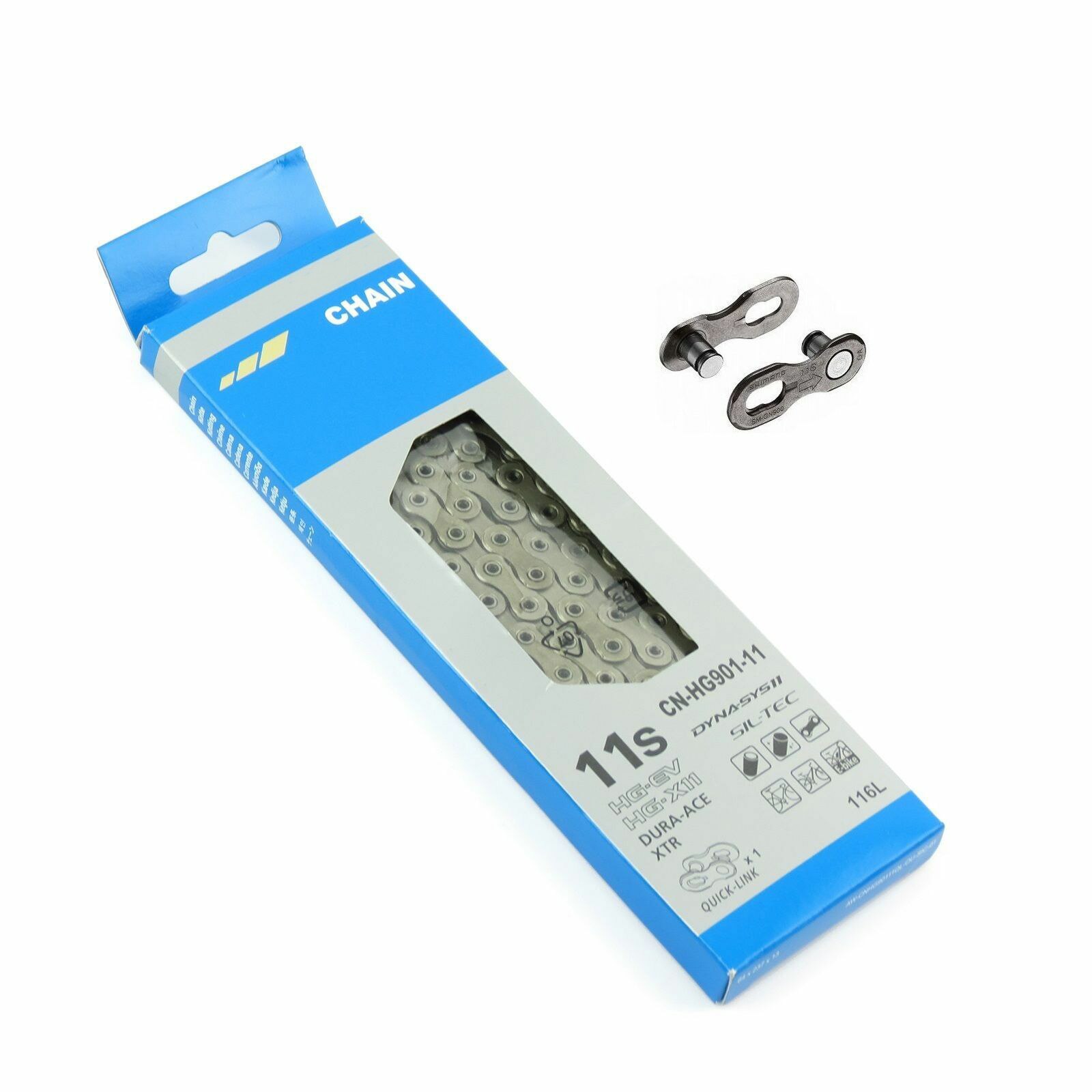 DURA ACE Generic 11 Speed Road MTB Bike Chain with Quick Link equals to HG901 Chains Bicycle 11s with Magic Connector 116 Links