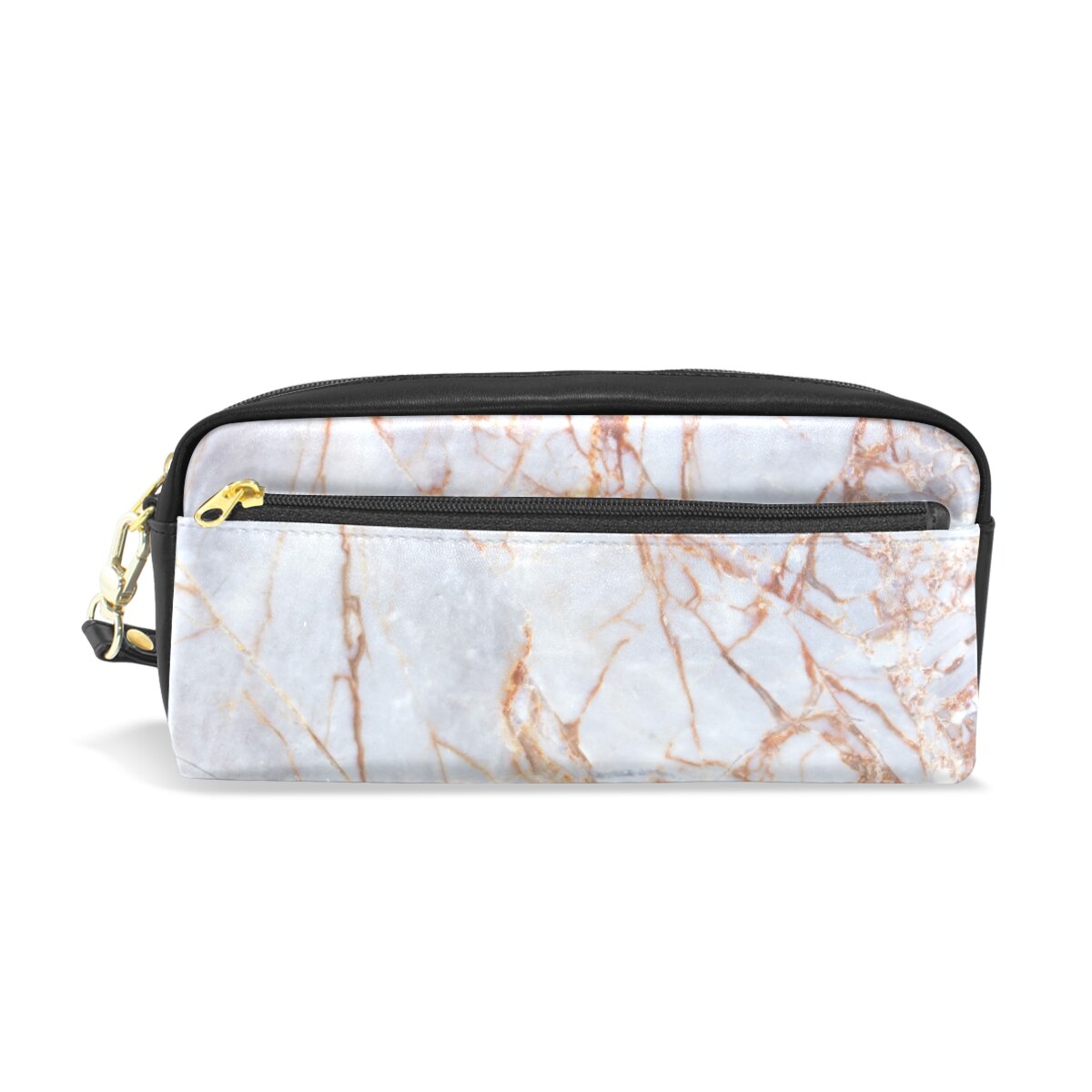 Pencil Case Stationery Marbling Pencil Box Boys Girls Zipper Pencil Case Leather Large For Student School Supplies: 05