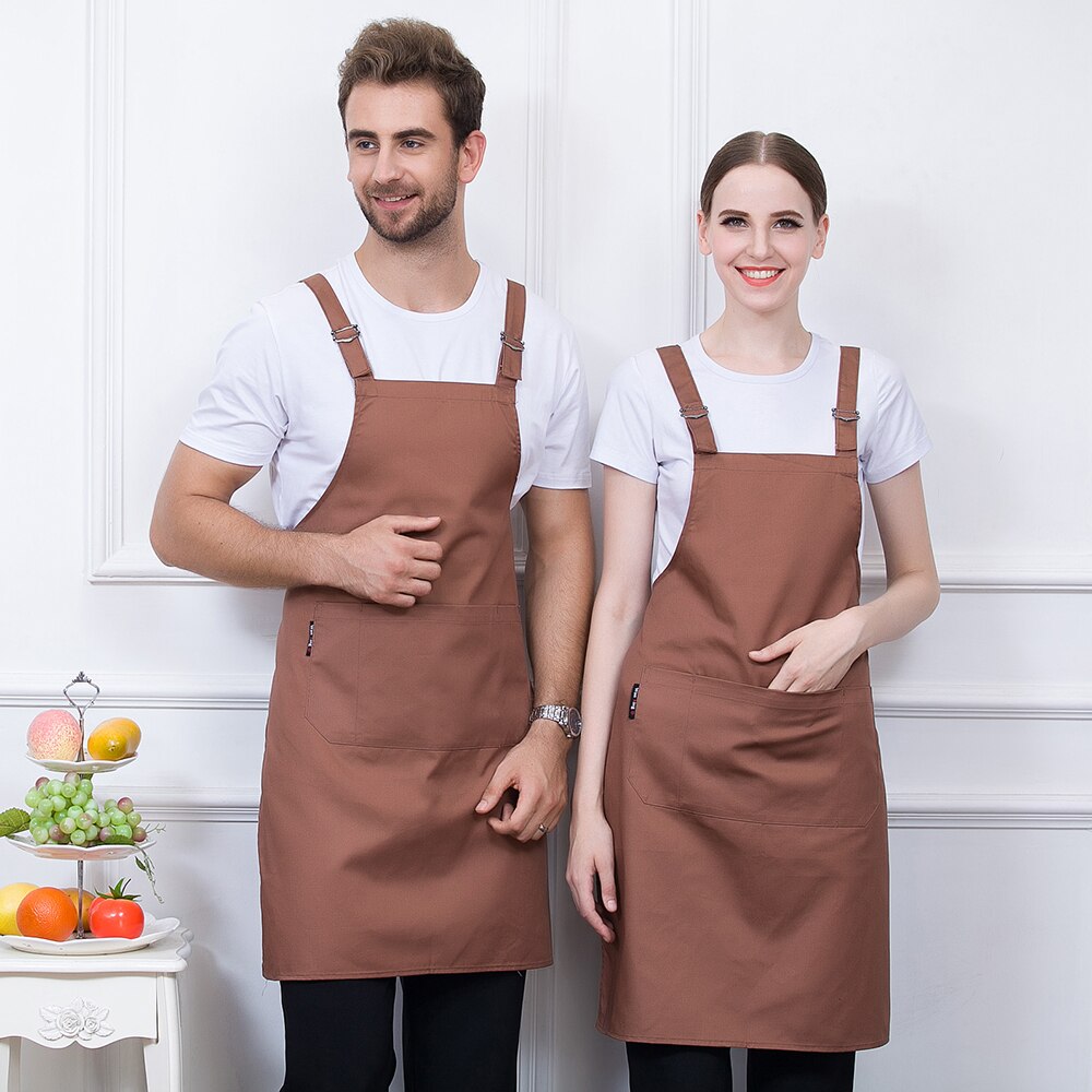 Unisex Food Service Kitchen Work Restaurant Home Cooking Cleaning Wear Aprons Chef Waiter Hotel Coffee Shop Uniforms