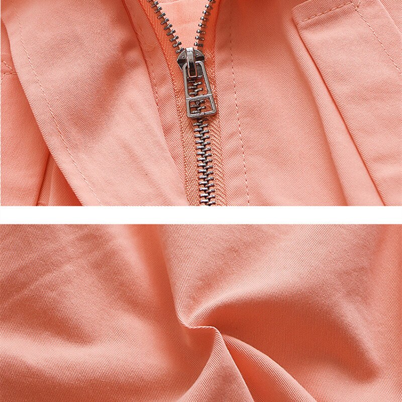 DFXD Spring Girls Jackets Zipper Cardigan Kids Outerwear Full Sleeve Solid Windbreaker Children Clothing Girls Trench Coat