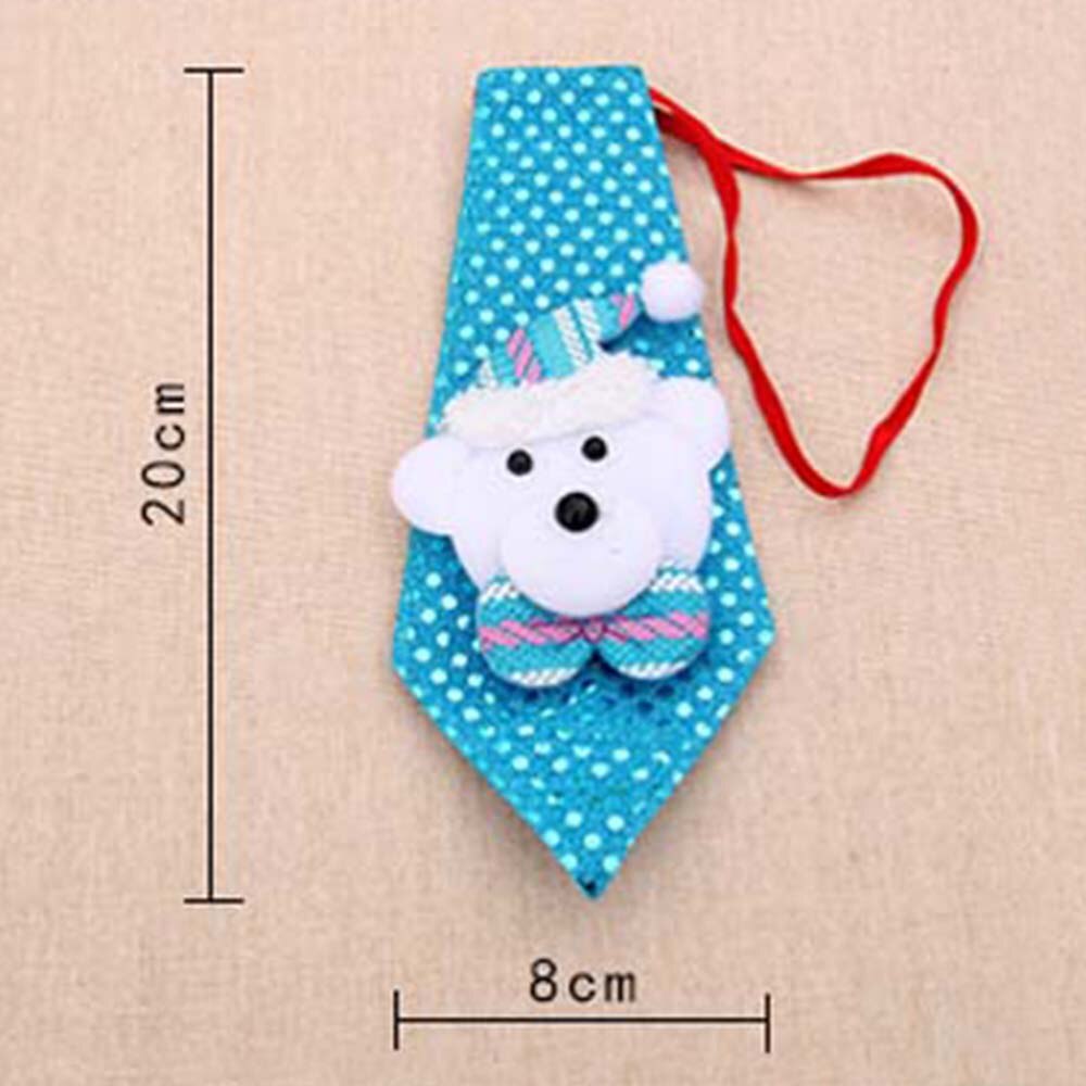 LED Lights Christmas Tie Glow Sequins Santa Claus Bear Snowman Elk Necktie For Children Cartoon Tie Decoration Year