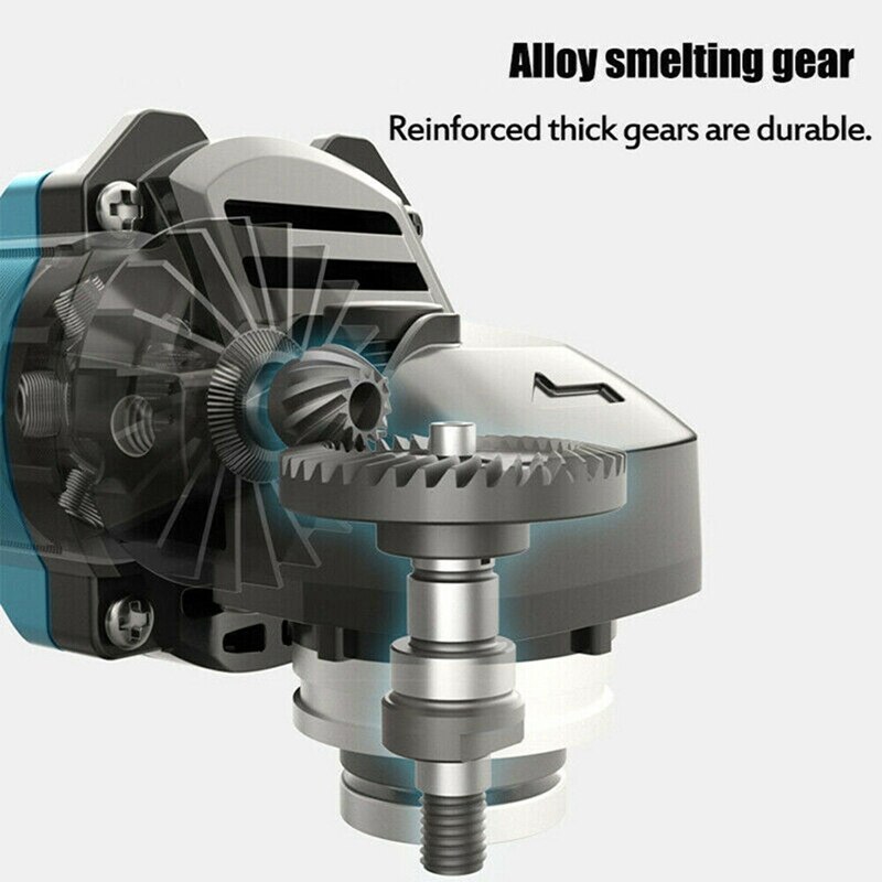 4 Speed 125mm Brushless Electric Angle Grinder Grinding Machine Cordless Woodworking Power Tool For 18V Makita Battery