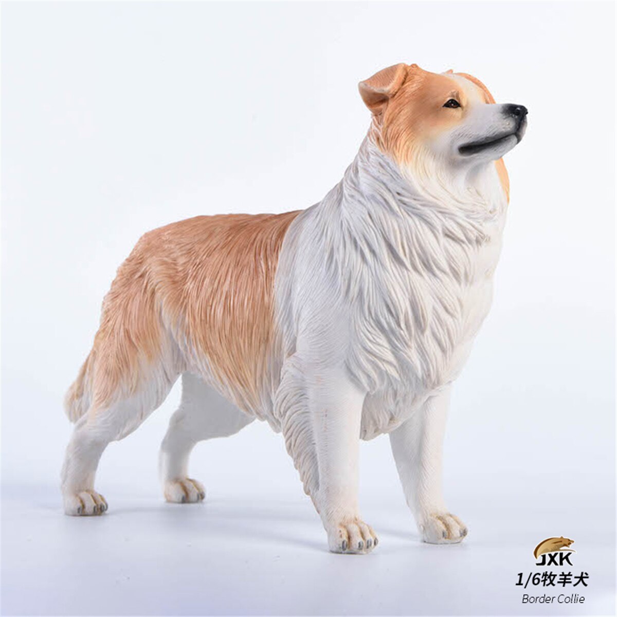 JxK 1:6 Scale Border Collie Borderllie Dog Pet Healing Figure Canidae Animal Collector Toy Resin Desktop Decoration