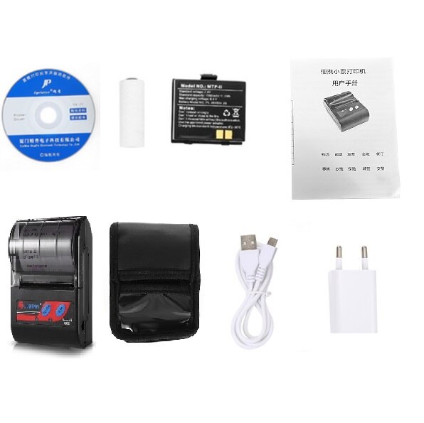 GOOJPRT MTP-2Receipt Machine Portable Printer Wireless Bluetooth Thermal Printer With USB Port for Android iOS Supermarket Club