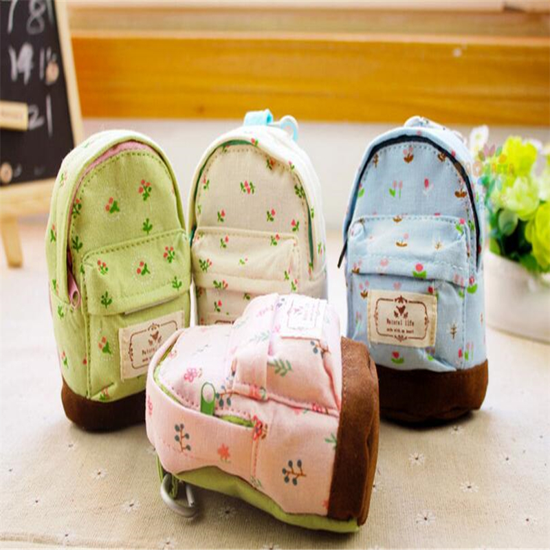 Nette Mini Leinen Rucksack Keychain Kleine Tasche Schlüsselanhänger Frische Farbe Geldbörse Für Frau Tasche Anhänger Kinder Spielzeug