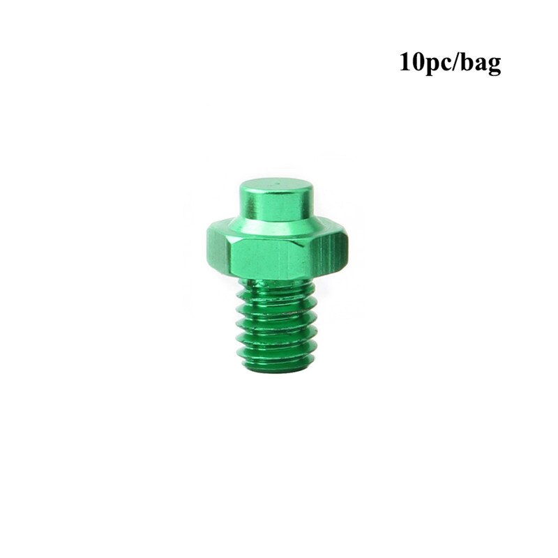 10PCS Aluminum Alloy Bicycle Pedal Bolt Pedal Fixed Studs Anti-Slip Mountain Bike Screws M4 Pedal Anti-Slip Screws: Green