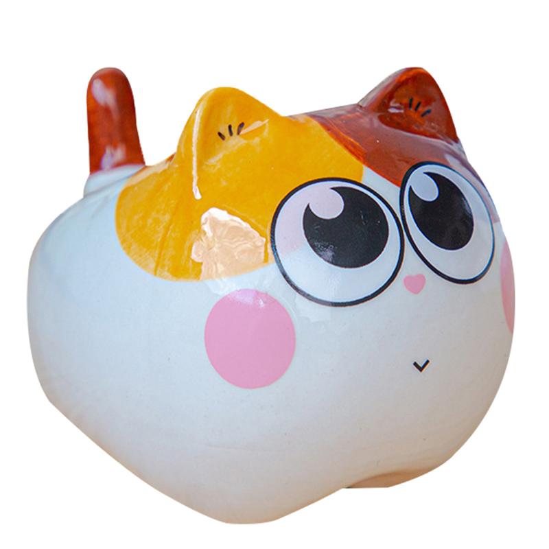 1 PC Cat Flower Pot Plant Pot Cartoon Animals Ceramic Succulent Flowerpot Ceramic Pot Flowerpot Mini Planter For Dorm Home Store: A