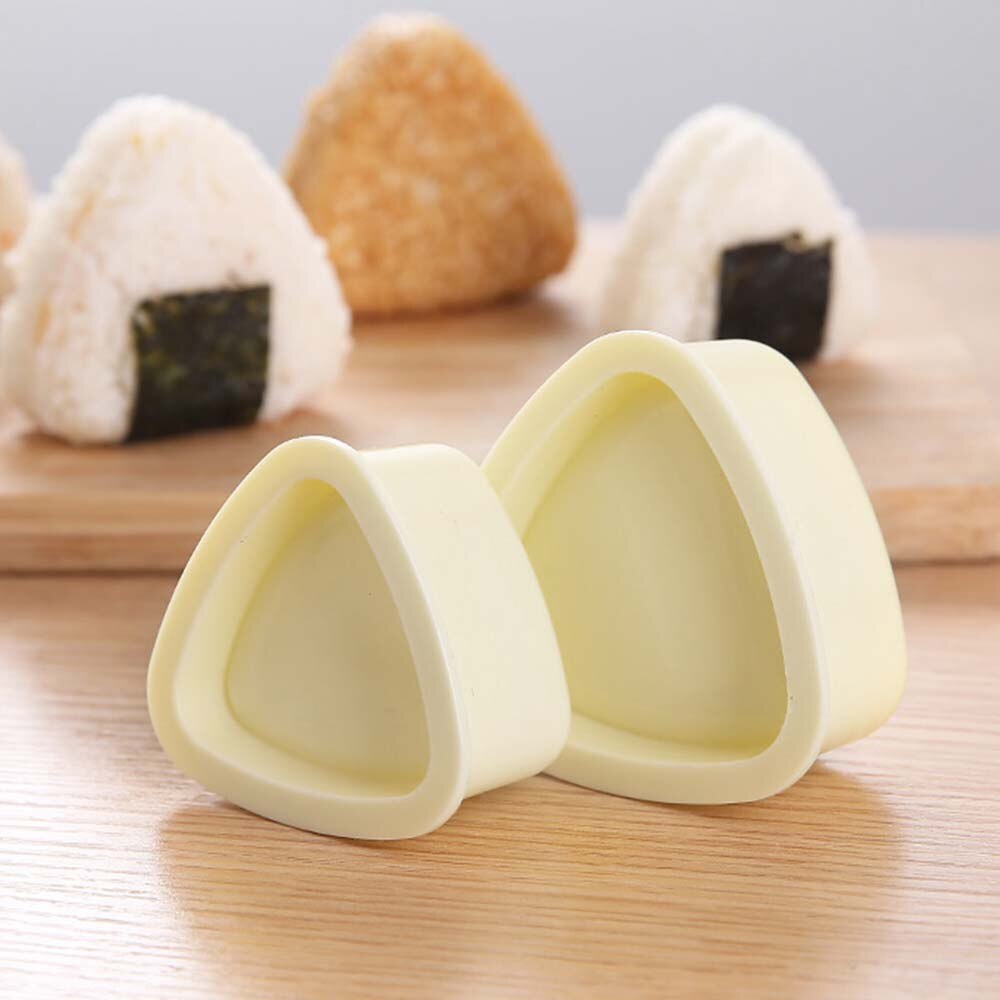 3 Stks/set Diy Sushi Mold Onigiri Rijst Bal Voedsel Druk Driehoekige Sushi Maker Mold Japanse Thuis Keuken Accessoires Gereedschap