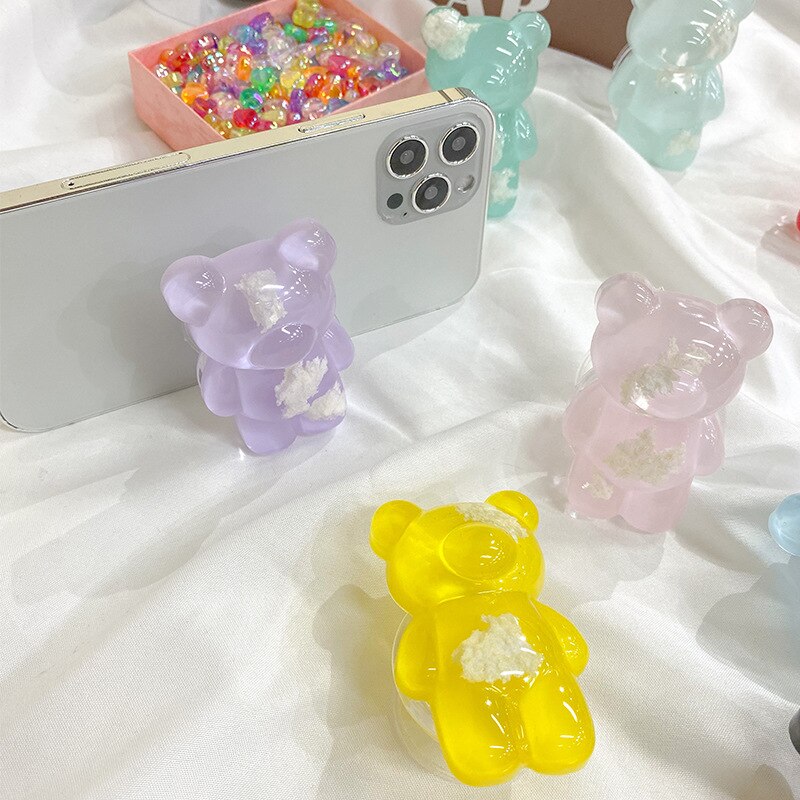 Ins Korea 3D Leuke Cloud Beer Telefoon Houder Griptok Ondersteuning Voor Iphone Samsung Grip Tok Vouwen Handband Finger Stand