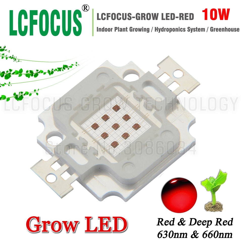 High Power LED Chip 10 W Deep Red 660nm 630nm Diode COB DIY 50 W 100 W 200 W LED Licht Groeien Voor Groente Fruit Bloem Indoor Plant