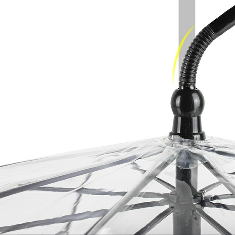 Animal de compagnie chien parapluie Transparent en forme de C parapluie fournitures pour animaux de compagnie chien réglable marche laisse dans les jours de pluie confortable et sec