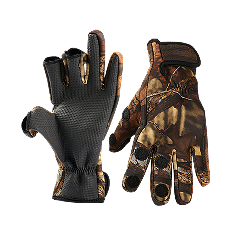 draussen Winter Angeln Handschuhe Wasserdichte Herren Radfahren Klettern Wandern Camping Reiten Drei oder Zwei Finger schneiden Anti-Unterhose Handschuhe