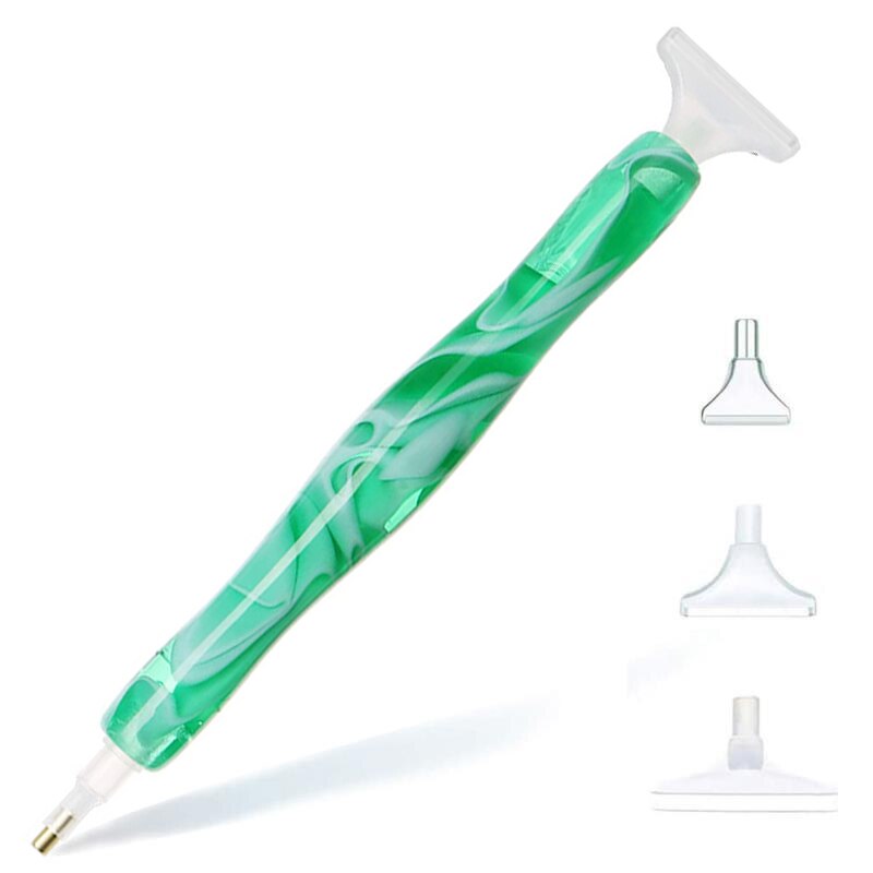 DIY 5D Diamond Painting Pen Kit Resin Diamond Art Pen Tools and Accessories Multifunctional Point Drill Tool Diamond Pen: green
