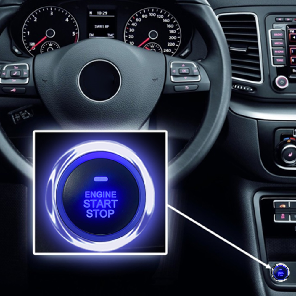 GIORDON Car Alarm Start Stop Button Engine Keyless Entry System Push Button Starter Stop Auto