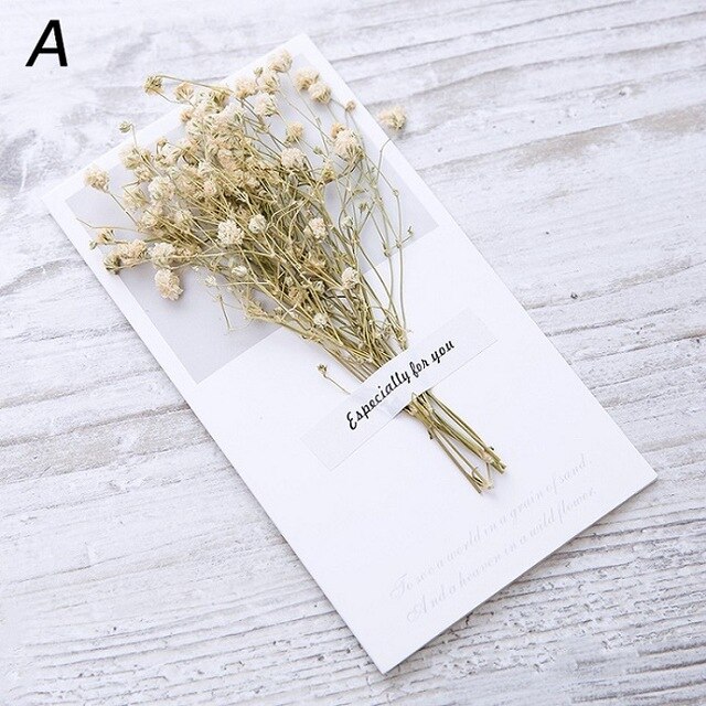 30 st papper gratulationskort gör det själv torkad blomma handgjorda inbjudningskort födelsedagsfest inbjudningskort dekorera kort: A / 10 st