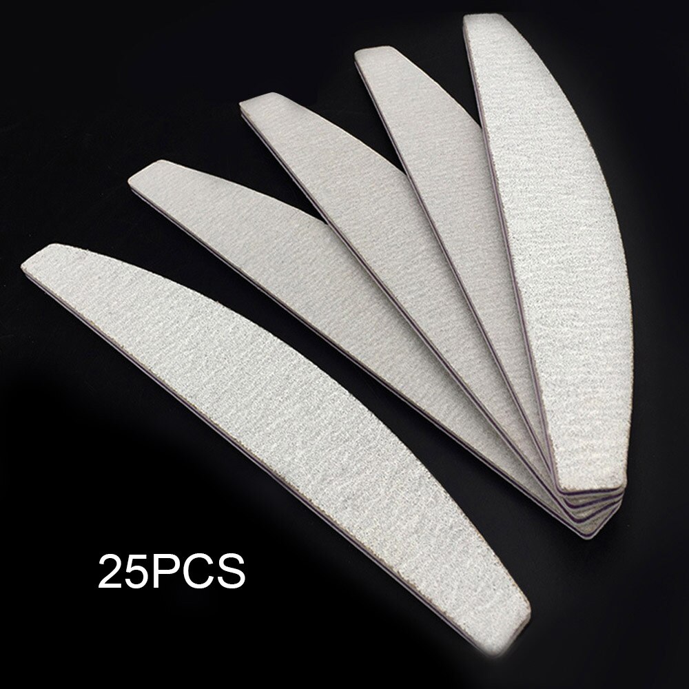 25/50pcs Nail File Buffer 100/180 lime a ongle Trimmer Buffer Block Nail Art Sanding Files Buffing Manicure Tools Nail Files: 25 PCS