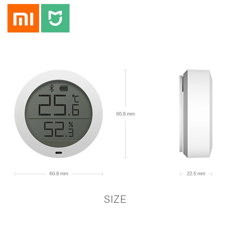 Xiaomi Mijia-hygrothermographe, capteur de température Bluetooth, haute sensibilité et humidité, avec écran LCD, affichage sur application