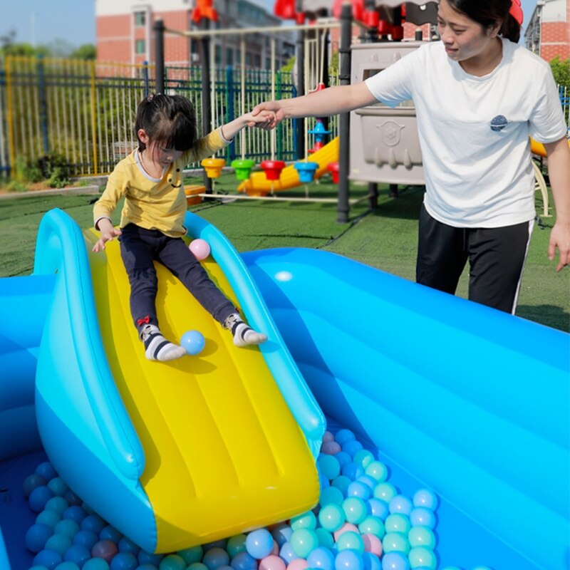 54DF Inflatable Water Slide Wider Steps Swimming Pool Supplies Kids Children Bouncer Castle Summer Amusement Water Play Toys