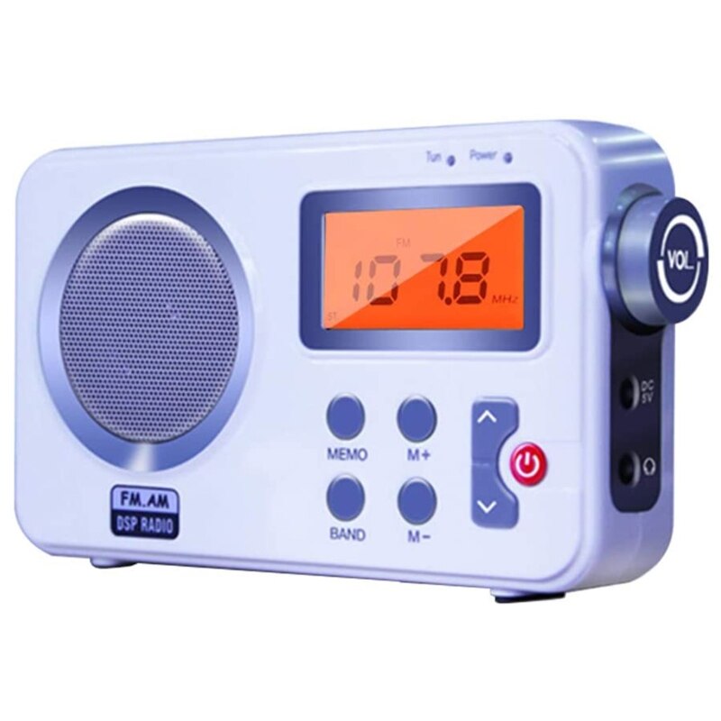 Outdoor LCD Display Portable Radio Earphone Port DAB Digital AM FM Stereo Home T8DA