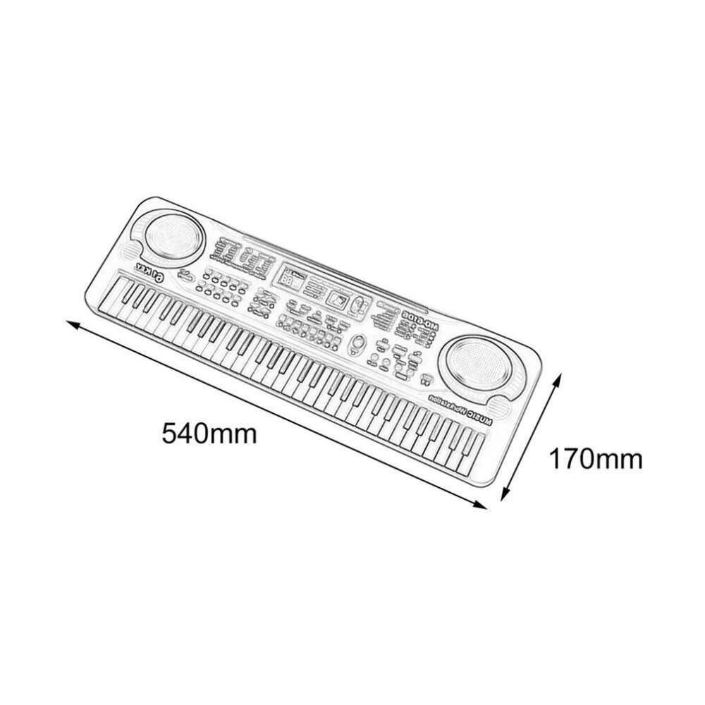 Tsai 61 tangent elektronisk pianomusik keyboard med mikrofon musikinstrument barn tidigt pedagogiskt verktyg för barn us eu