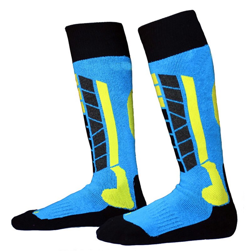 Men Winter Warm Thermal Ski Socks Thick Cotton Sports Snowboard Cycling Skiing Soccer Socks Thermsocks Leg Warmers sock: 806 blue / 27-30 yards