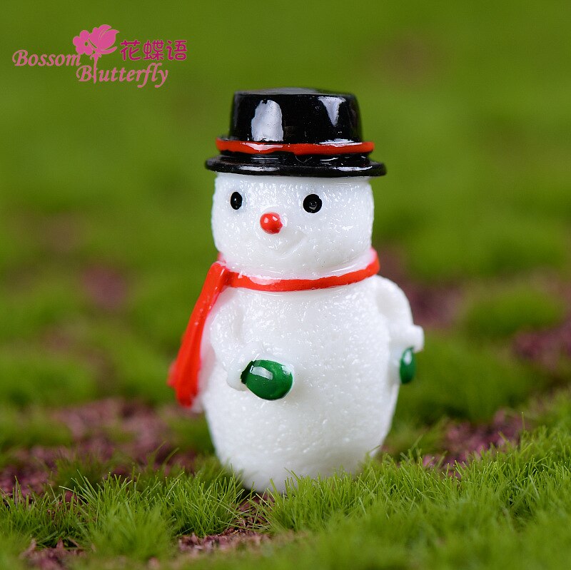 1pc decoratie micro landschap hars knutselen kerst eland hoed schattige dieren volksknutselen huisdecoratie kerst: 02