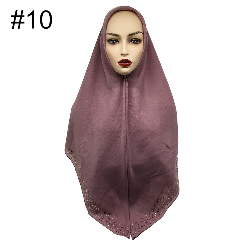 110*110cm damessjaals, effen katoenen sjaal, bufanda mujer hijab sjaal, dames hoofddoek, wikkelsjaal: 10