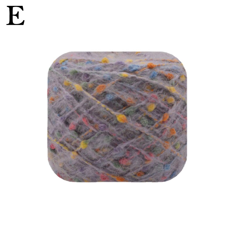 50g/ball Dotted Mohair Yarn Hand Knitting Wool Woven Crochet Soft Sweater Colorful Yarn Skin-friendly Baby Children Scarf Thread: E
