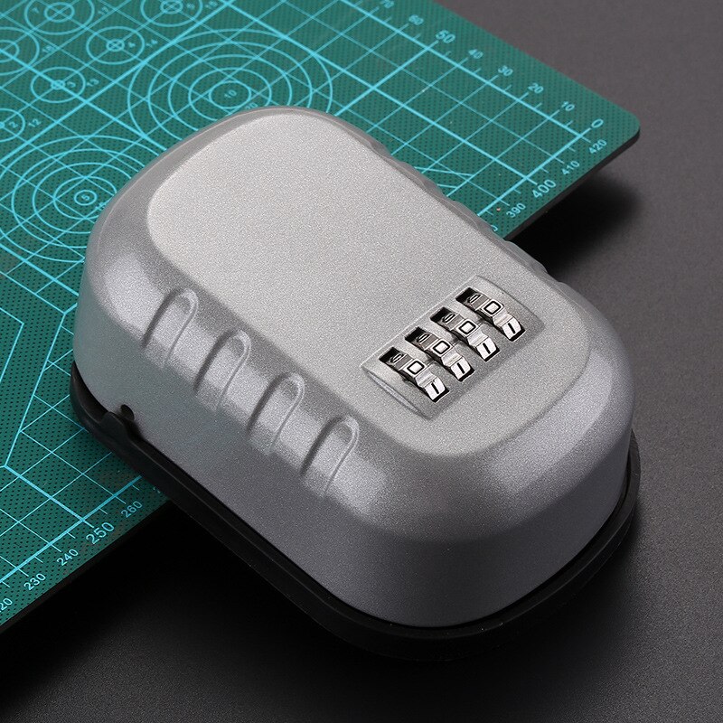 Spare Keys Stash Box Key Safe Box Password Lock Keys ID Cards Metal Secret Hidden Storage Box Organizer For Home Apartment: Gray