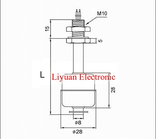 304 stainless steel float switch /10W 100VDC Low pressure level switch / liquid level sensor / liquid level relay