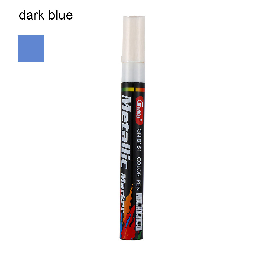 1PC Waterproof Auto Car Coat Painting Pen Touch up Scratch Clear Repair Remover Marker Car Motorcycle Tools Accessories: Dark Blue