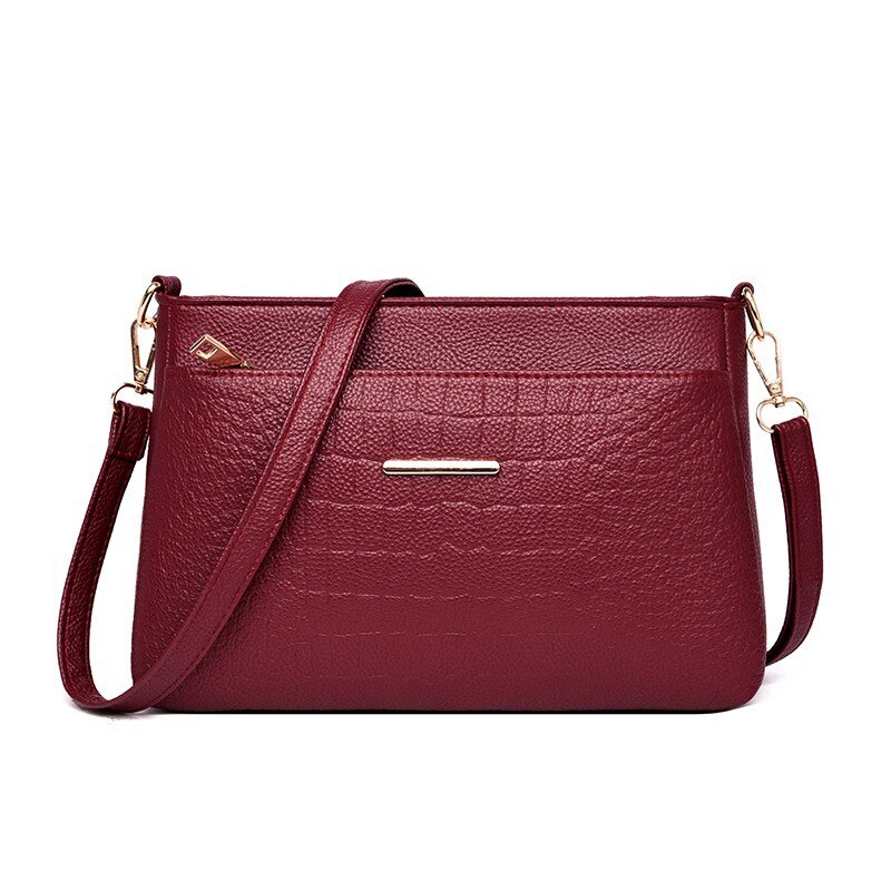 2019 Mulheres Messenger Sacos Sac A Principal bolsa de Couro Bolsa de Ombro Fêmea Do Vintage Sacos Crossbody Para Mulheres Bolsas De Grife De Luxo Novo: red