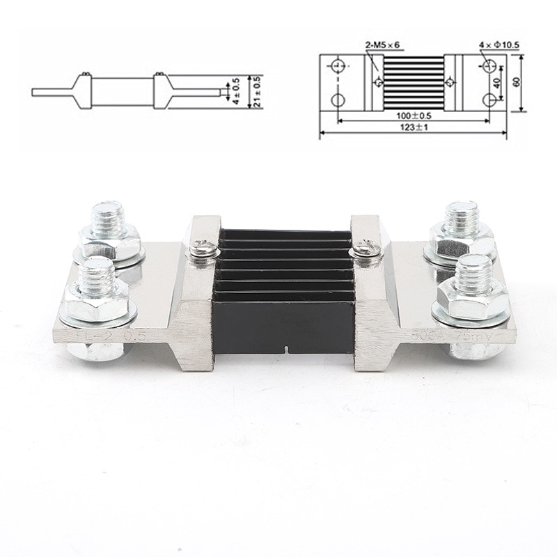 1PCS External Shunt FL-2B 800A/75mV Current Meter Shunt resistor For digital ammeter amp voltmeter wattmeter