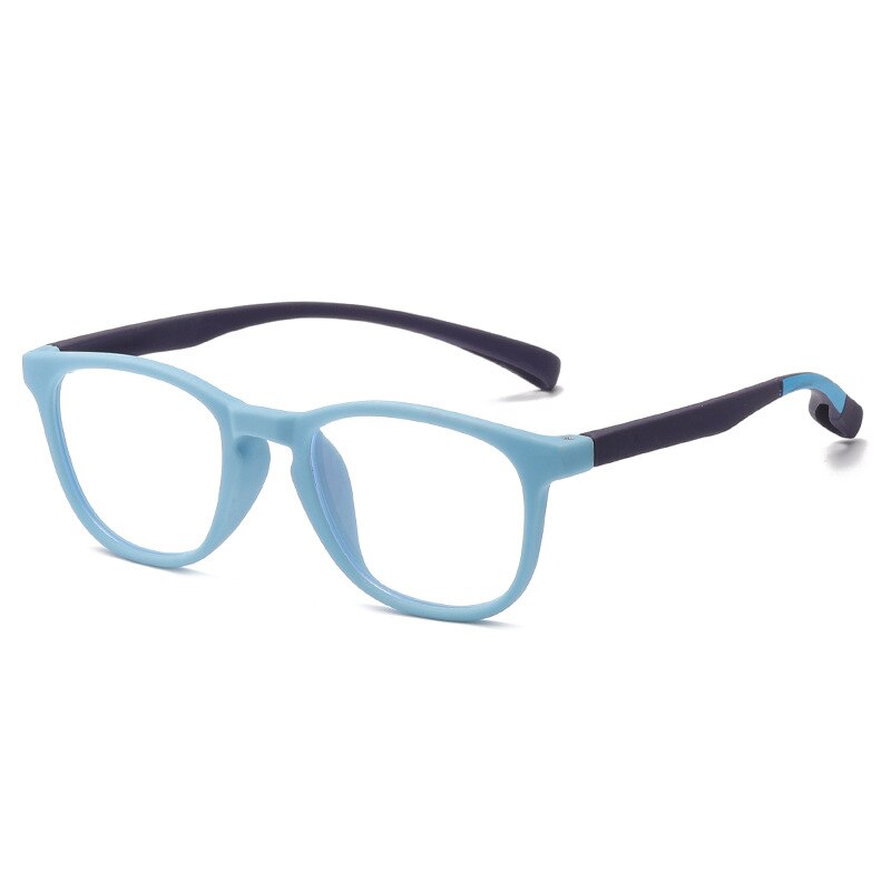 Simvey Silicone Kids Anti Blue Light Glasses Classic Boy Girls Square Computer Glasses Anti Eye Strain Headache Gaming Glasses: C6