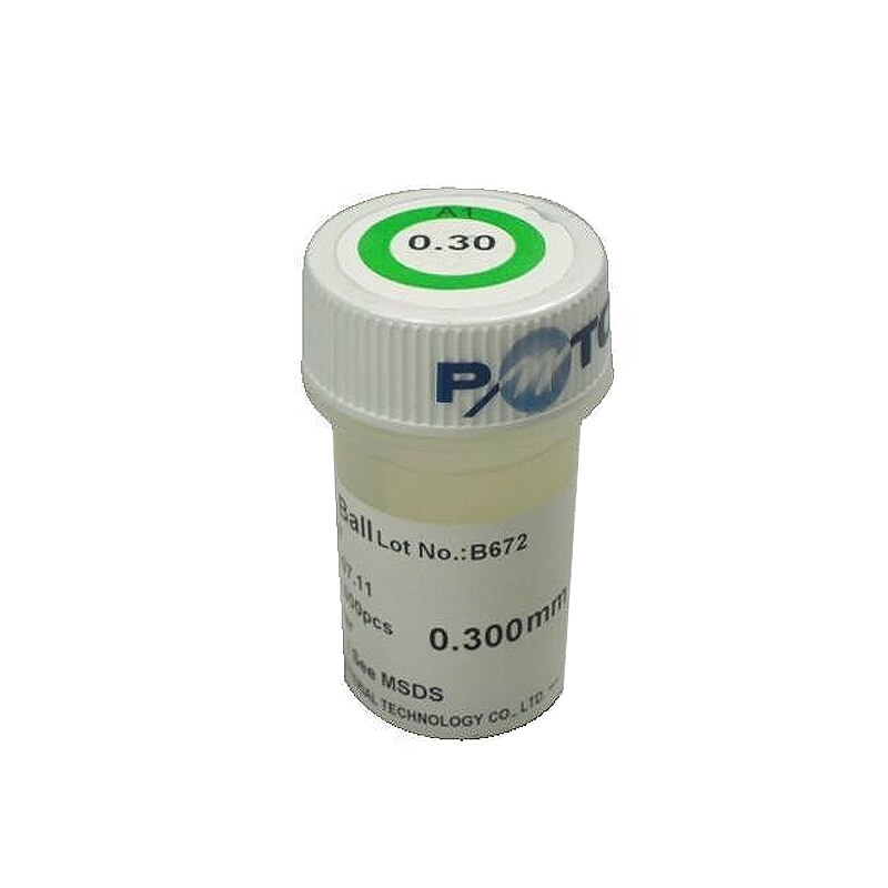 PMTC 250K BGA Solder Ball 0.2 0.25 0.3 0.35 0.4 0.45 0.5 0.55 0.6 0.65 0.76mm Leaded BGA Reballing Ball for IC Chip Rework: 0.3mm