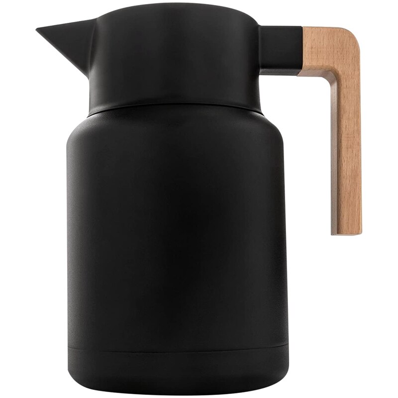 Large Thermal Coffee Carafe - Stainless Steel, Double Walled Thermal Pots for Coffee and Teas By - Black, Vacuum Carafes: Default Title