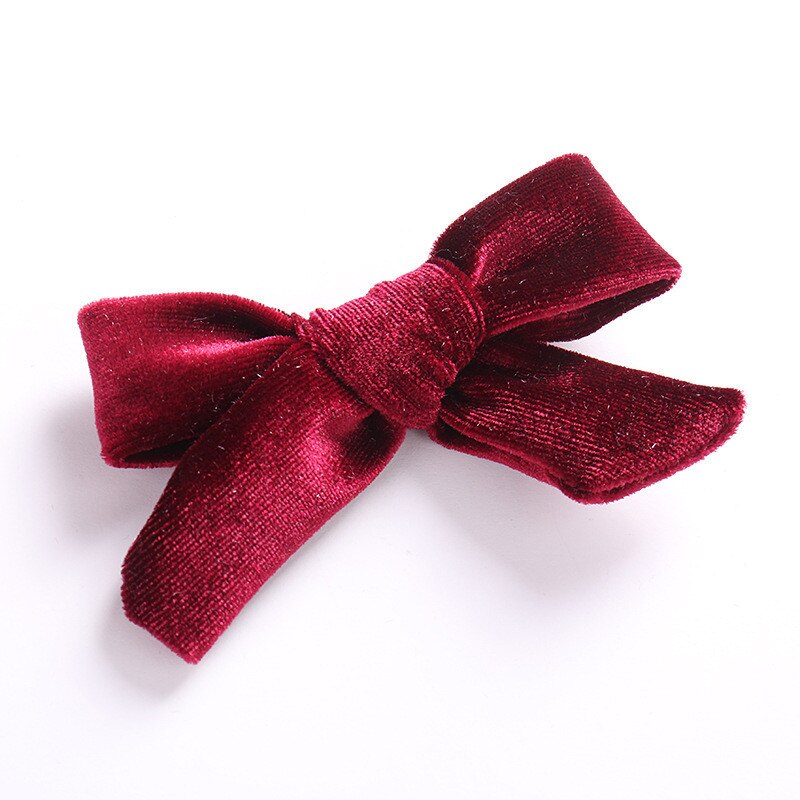 Haaraccessoires Kids Fluwelen Haarelastiekjes Voor Meisjes Solid Knoop Haarspeldjes Baby Mini Haarspelden Handgemaakte Haarspeldjes Hoofddeksels: 14