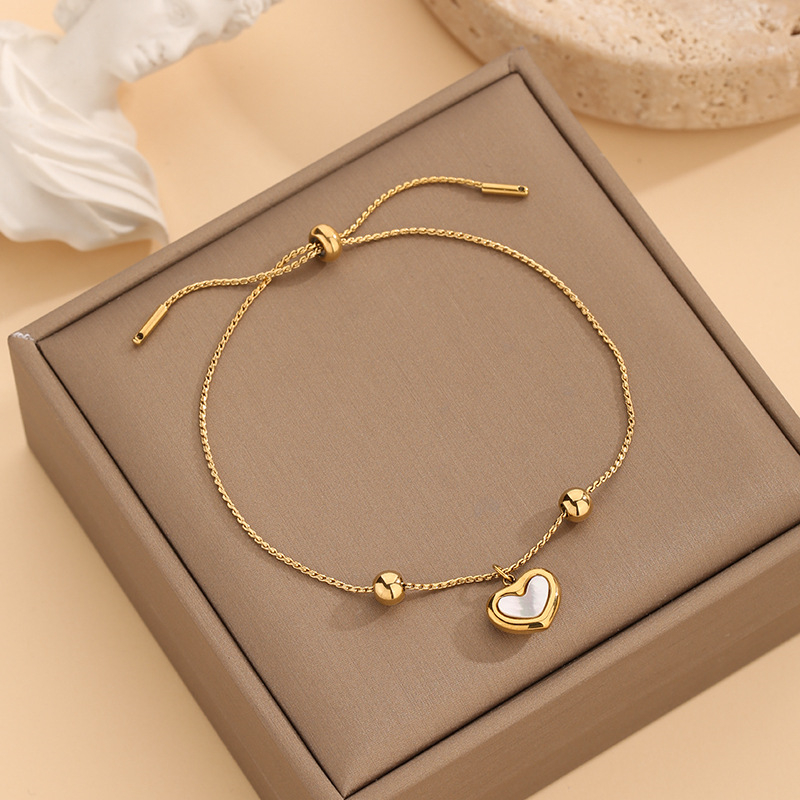 Fossil Ketting Fossil Roségoudkleurig Damescollier Roestvrij Staal – Hartjes Hanger Met Karabijnsluiting (verstelbaar) Swarovski Angelic