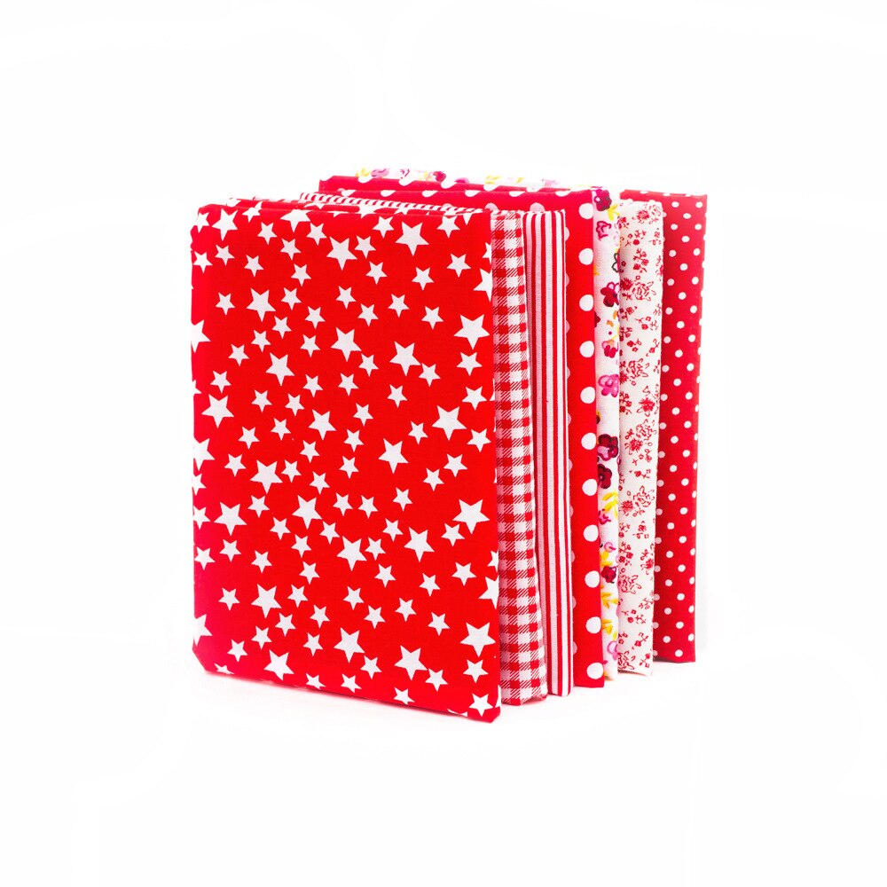 7Stck 50X50cm Baumwolle Stoff Quadrate Bündel Patchwork Vor-schneiden Decke Quadrate Für DIY Handarbeit Patchwork tuch Tasche Hand Fetzen: 7Stck rot 50x50cm