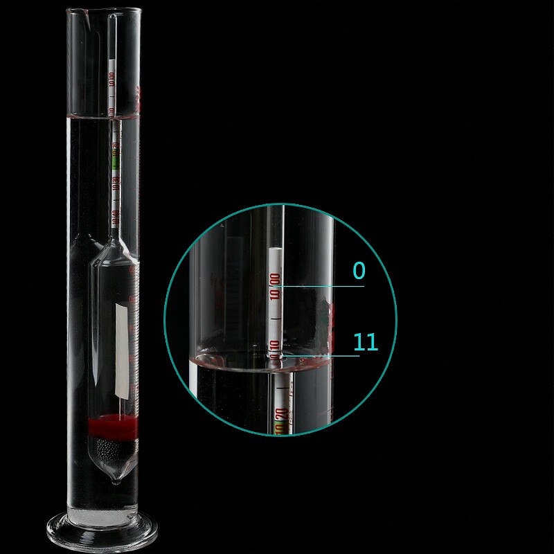 Mesure de la densité de l&#39;eau de mer 1.000-1.040, salinité de l&#39;eau de mer, verre de Baume, densitomètre 2 en 1 avec thermomètre 5 / PK