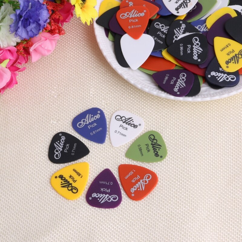 Plectres de guitare électrique acoustique, pièces, différentes épaisseurs, avec boîte de sélection, 100