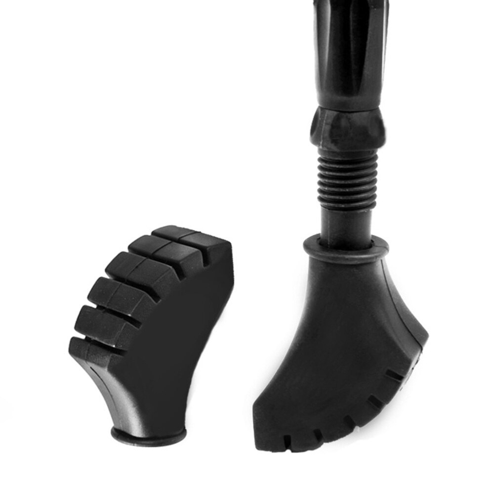 10PCS Hiking Pole Replacement Tips Trekking Pole Tip Protectors Walking Stick Head Protection Equipment for Outdoor (Black)