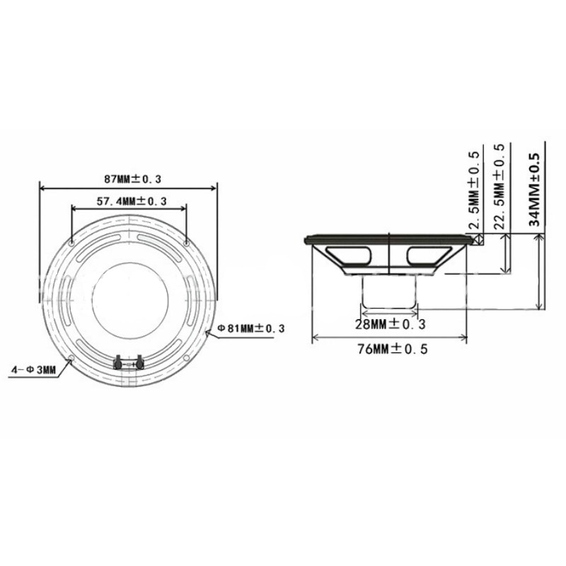 Sotamia 2 Stuks 3 Inch Audio Sound Speaker 4 Ohm 20W Luidspreker Interne Magnetische High Power Ronde Diy Desktop bluetooth Speaker