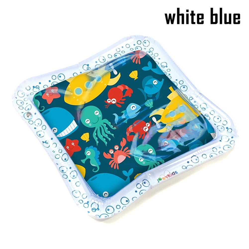 1 Uds. Colchoneta de agua inflable para niños y bebés, colchoneta acolchada para juegos, juguetes para educación temprana YH-17: white blue