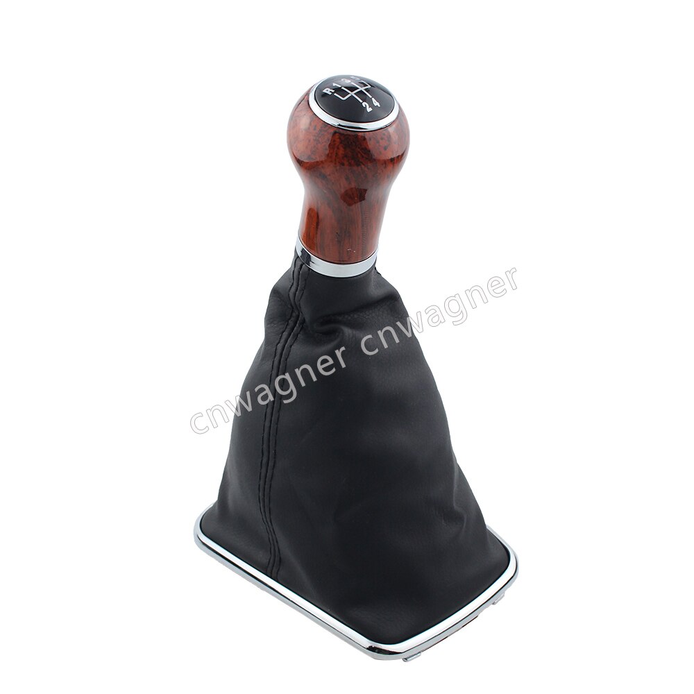 12mm Wood Grain Gear Shift Knob Lever Shifter Gaitor Boot For Volkswagen VW 1999-2004 Golf 4 IV MK4 GTI R32 Bora Jetta