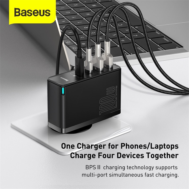 Baseus 100W Gan Usb Type C Lader Pd Qc Quick Charge 4.0 3.0 USB-C Type-C Snel Opladen oplader Voor Iphone 12 Pro Max Macbook