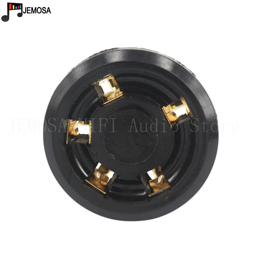 10 piezas 5 pines baquelita tubo hembra GZS5-2 chapado en oro para 807 FU7 FD422 24 37 45 tubo de vacío de Audio HIFI