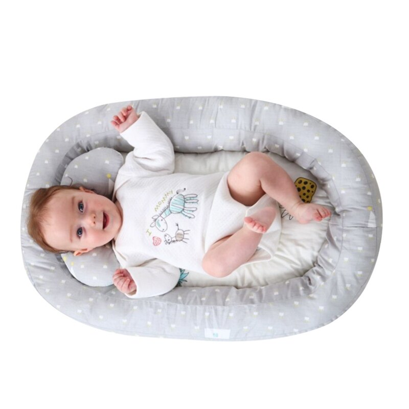 Cama nido portátil para bebé, cuna de viaje extraíble, cuna infantil de algodón para dormir, cuna para niño pequeño, adaptabilidad independiente