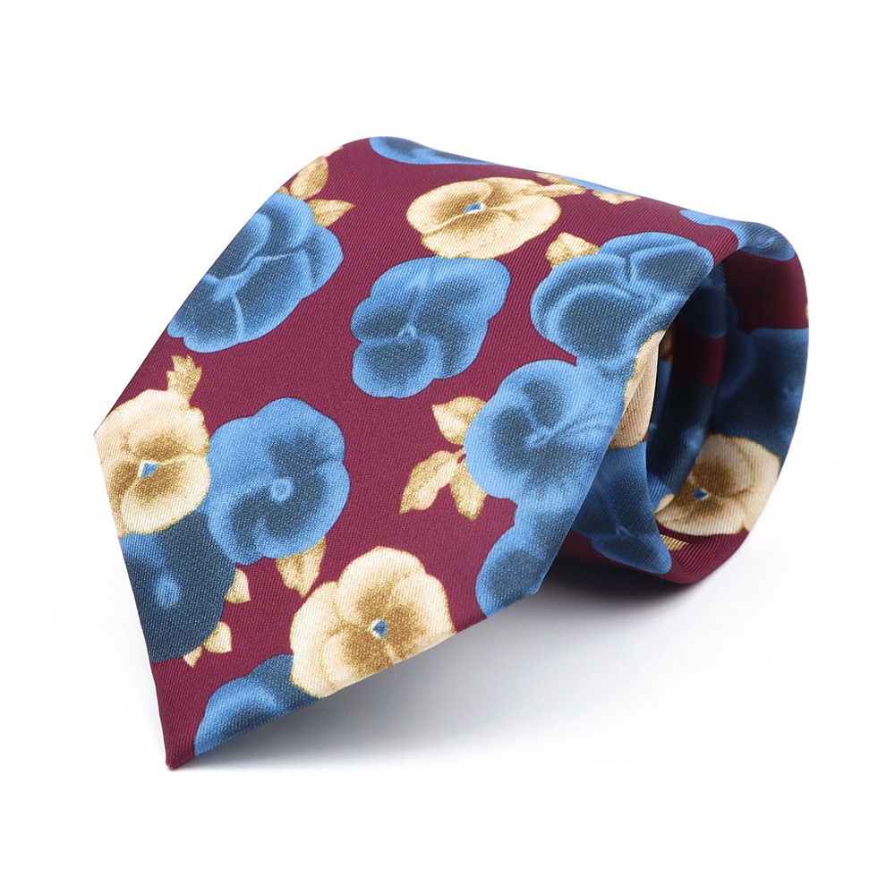 9cm Brown Blue Men Tie Vintage Floral Geometry Print Necktie Mens Wedding Business Meeting Suit Shirt Daily Wear Accessories: Silver