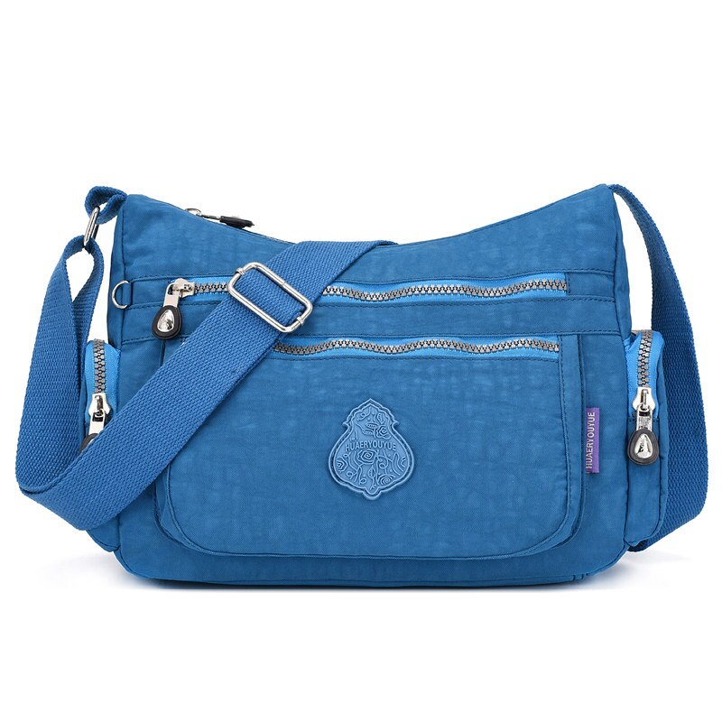 women crossbody bags for women shoulder bags 10 colors nylon cloth ladys bag waterproof shopping bag sac a main femme: Sea-Blue